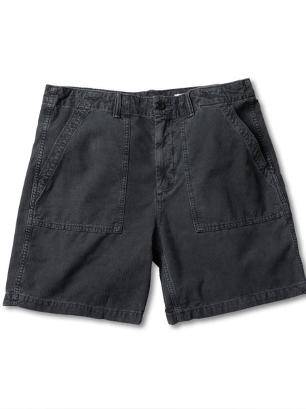 Outerknown Seventyseven Cord Utility Shorts Charcoal Gray Organic Cotton 30